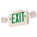 Product Image of Basics ECRG Switchable Red/Green Square LED Exit/Emergency Combo, 120/277V (White), ECRGSQM6