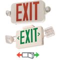 Product Image of Basics ECRG Switchable Red/Green Square LED Exit/Emergency Combo, 120/277V (White), ECRGSQM6