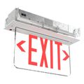 Product Image of EDGR Single Face Recessed Edge-Lit LED Exit Sign, 120/277V (Red Mirror), EDGR-1-RMR-EL-M4