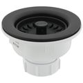 Product Image of Polymer Drain Fitting with Removable Basket Strainer and Rubber Stopper Black, LKQS35BK