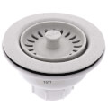 Product Image of Drain Fitting with Removable Basket Strainer and Rubber Stopper White, LKQS35WH