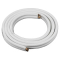 1/4" LL x 1/2" SL Mini Split Refrigerant Line Set w/ Flare Nuts, 3/8" Insulation (15 Ft.)