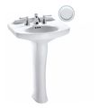Product Image of LPT642#01 Dartmouth Pedestal Lavatory Sink, 1 Hole (Cotton White)