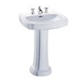 Product Image of LPT972#01 Guinevere 1 Hole Pedestal Bathroom Sink, 1 Hole (Cotton White)