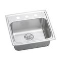 Product Image of Lustertone Classic Stainless Steel 19-1/2" x 19" x 6-1/2" Single Bowl Drop-in ADA Sink with Perfect Drain and Quick-clip