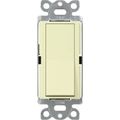 Product Image of Claro 120vac/600w 3-way Rocker Switch w/ Locator Light (Almond)