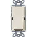 Product Image of Claro 120vac/600w 3-way Rocker Switch w/ Locator Light (Light Almond)