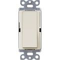 Product Image of Claro 120vac/600w 4-way Rocker Switch w/ Locator Light (Light Almond)