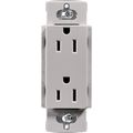 Product Image of 15a Claro Duplex Receptacle (Gray)