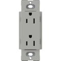 Product Image of Claro 15a Tamper Resistant Duplex Receptacle(Gray)
