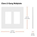 Product Image of 2-gang Claro Stainless Steel