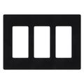 Product Image of Claro Wall Plate 3 Gang (Black)