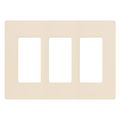 Product Image of Claro Wall Plate 3 Gang (Light Almond)
