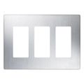 Product Image of Claro Wall Plate 3 Gang (Stainless Steel)