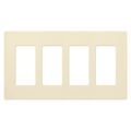 Product Image of Claro Wall Plate 4 Gang (Almond)