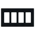 Product Image of Claro Wall Plate 4 Gang (Black)