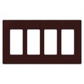 Product Image of Claro Wall Plate 4 Gang (Brown)
