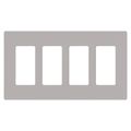 Product Image of Claro Wall Plate 4 Gang (Gray)