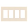 Product Image of Claro Wall Plate 4 Gang (Light Almond)
