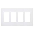Product Image of Claro Wall Plate 4 Gang 12 Pack (White)