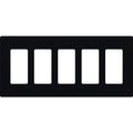 Product Image of Claro Wall Plate 5 Gang (Black)