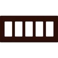 Product Image of Claro Wall Plate 5 Gang (Brown)