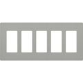 Product Image of Claro Wall Plate 5 Gang (Gray)