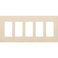 Product Image of Claro Wall Plate 5 Gang (Light Almond)