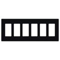 Product Image of Claro Wall Plate 6 Gang (Black)