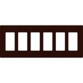 Product Image of Claro Wall Plate 6 Gang (Brown)