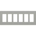 Product Image of Claro Wall Plate 6 Gang (Gray)