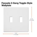 Product Image of Fassada 2-Gang Traditional Wall Plate (Light Almond)