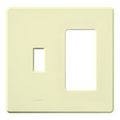 Product Image of Fassada 2-Gang  1 Traditional/1 Designer Wall Plate (Almond)