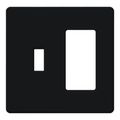 Product Image of Fassada 2-Gang  1 Traditional/1 Designer Wall Plate (Black)