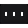 Product Image of Fassada 3-Gang Traditional Wall Plate (Black)