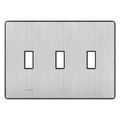Product Image of Fassada 3-Gang Traditional Wall Plate (Stainless Steel)