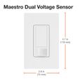 Product Image of Maestro 6A Multi-Location Dual Voltage Occupancy Sensing Switch (Palladium)