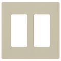Product Image of Claro 2 Gang Wall Plate for Decorator/Rocker Switches, Satin (Clay)