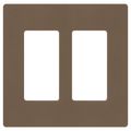 Product Image of Claro 2 Gang Wall Plate for Decorator/Rocker Switches, Satin (Espresso)