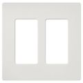 Product Image of Claro 2 Gang Wall Plate for Decorator/Rocker Switches, Satin (Lunar Gray)
