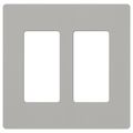 Product Image of Claro 2 Gang Wall Plate for Decorator/Rocker Switches, Satin (Pebble)
