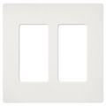Product Image of Claro 2 Gang Wall Plate for Decorator/Rocker Switches, Satin (Architectural White)