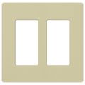 Product Image of Claro 2 Gang Wall Plate for Decorator/Rocker Switches, Satin (Sage)
