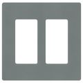 Product Image of Claro 2 Gang Wall Plate for Decorator/Rocker Switches, Satin (Slate)