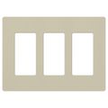 Product Image of Claro 3 Gang Wall Plate for Decorator/Rocker Switches, Satin (Clay)