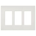 Product Image of Claro 3 Gang Wall Plate for Decorator/Rocker Switches, Satin (Lunar Gray)