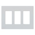 Product Image of Claro 3 Gang Wall Plate for Decorator/Rocker Switches, Satin (Mist)