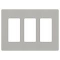Product Image of Claro 3 Gang Wall Plate for Decorator/Rocker Switches, Satin (Pebble)