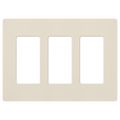 Product Image of Claro 3 Gang Wall Plate for Decorator/Rocker Switches, Satin (Pumice)