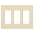 Product Image of Claro 3 Gang Wall Plate for Decorator/Rocker Switches, Satin  (Sand)
